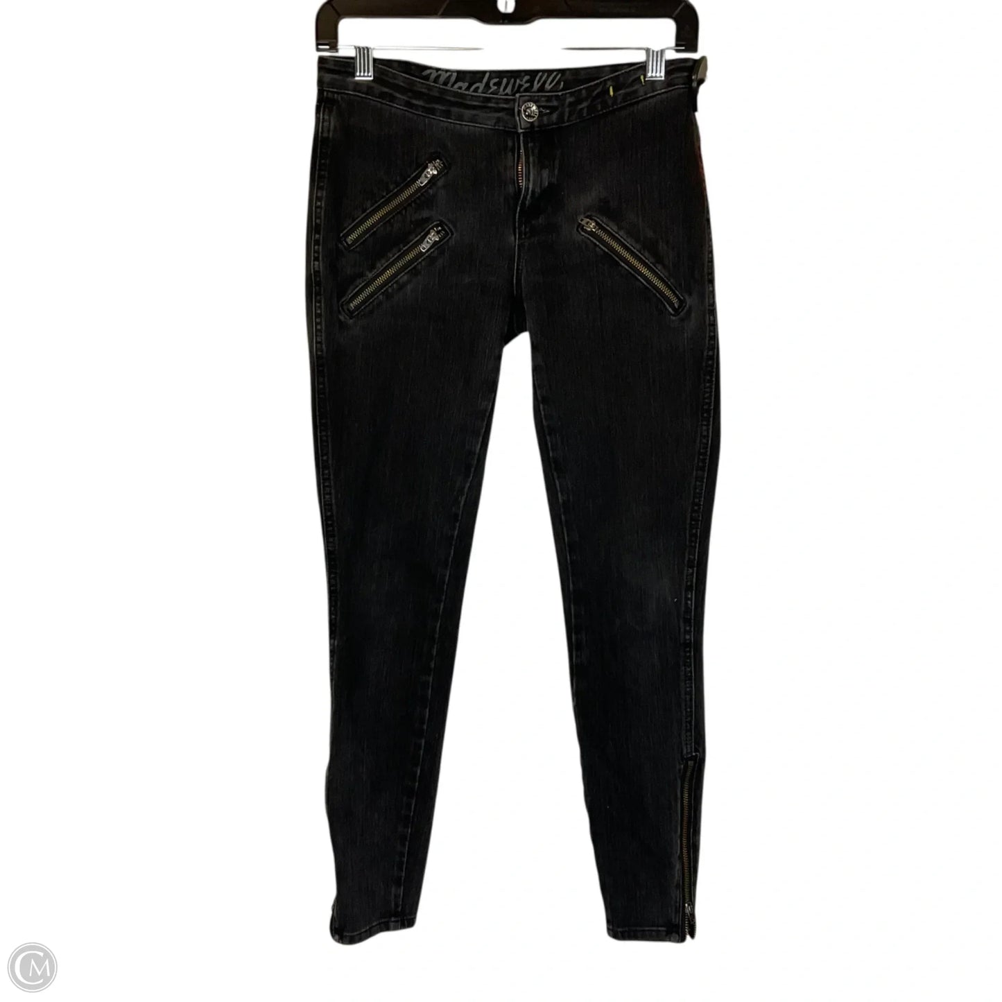 Jeans Skinny By Madewell In Black Denim, Size: 0