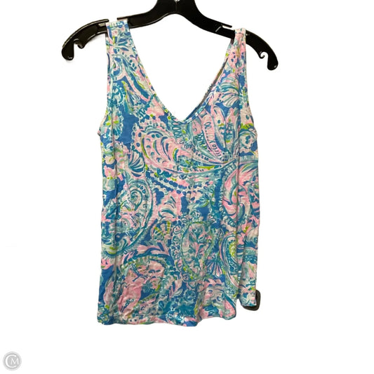 Top Sleeveless Designer By Lilly Pulitzer In Blue & Pink, Size: Xxs
