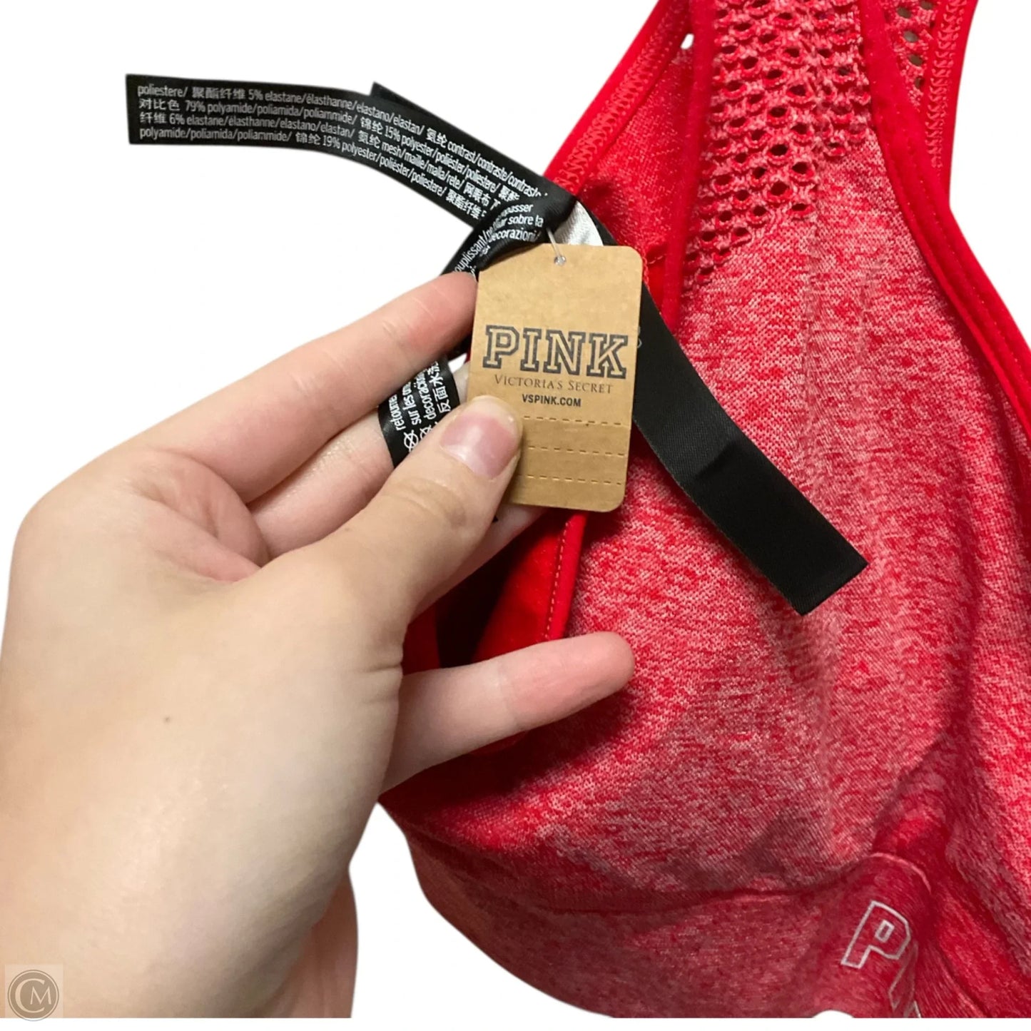 Athletic Bra By Pink In Red, Size: M