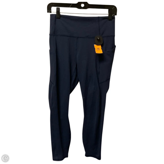 Athletic Leggings Capris By Fabletics In Navy, Size: M