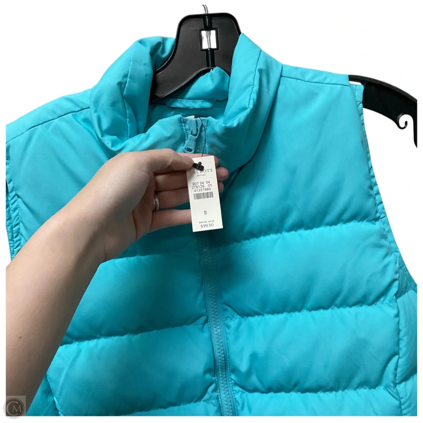 Vest Puffer & Quilted By Talbots In Aqua, Size: S