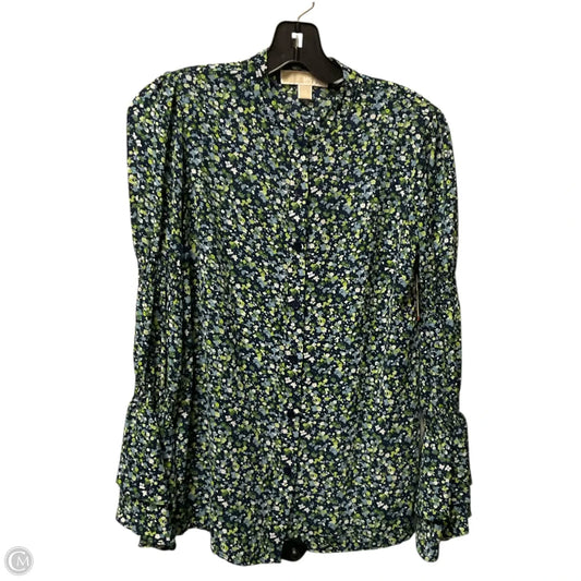 Top Long Sleeve By Michael By Michael Kors In Floral Print, Size: Xs