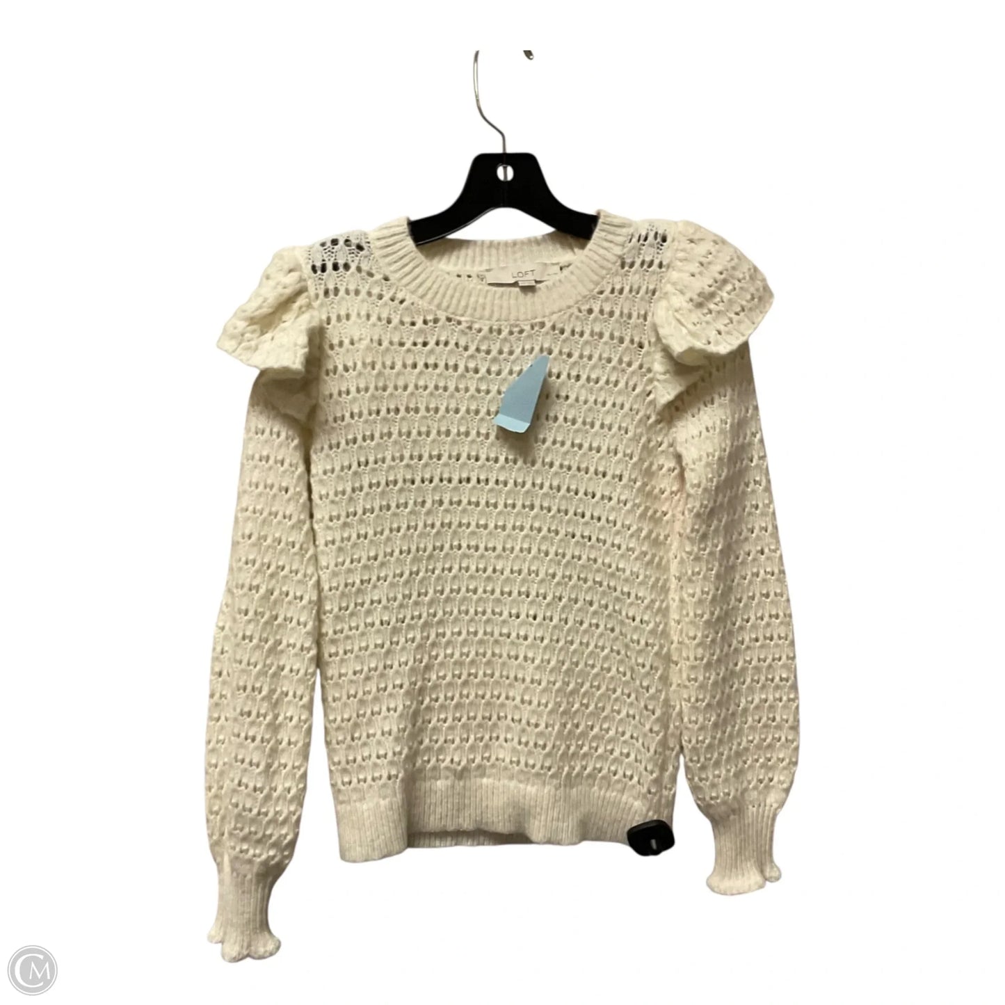Sweater By Loft In Cream, Size: Xs