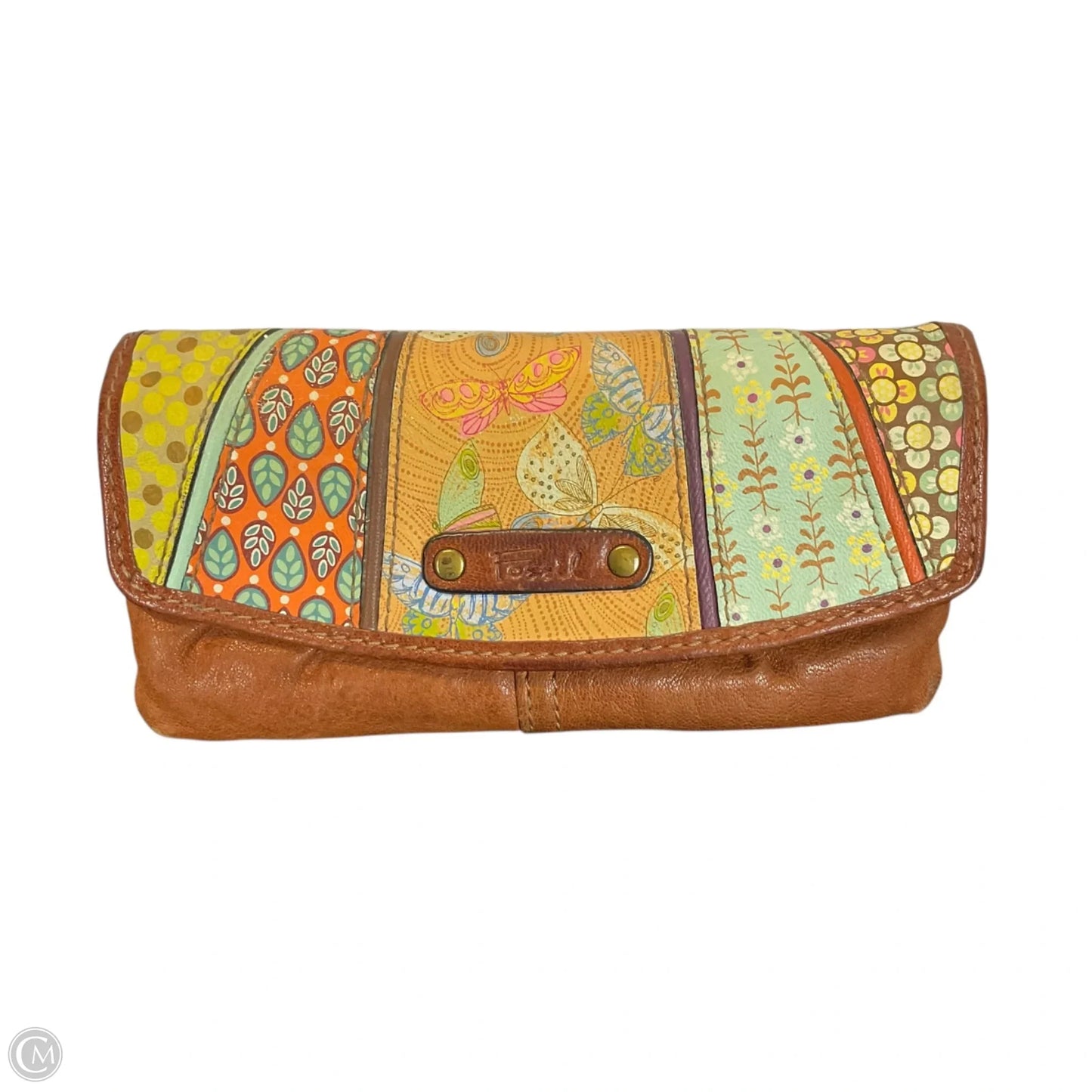 Wallet Leather By Fossil, Size: Medium
