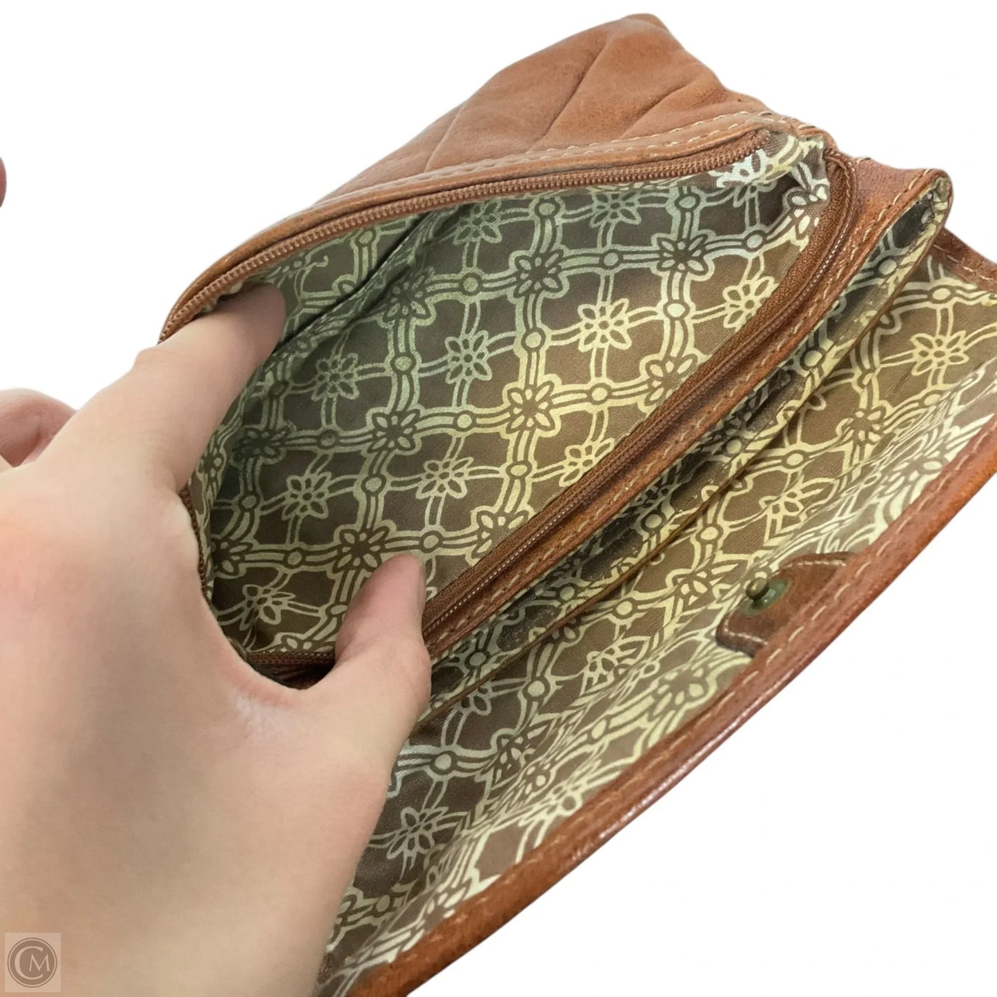 Wallet Leather By Fossil, Size: Medium