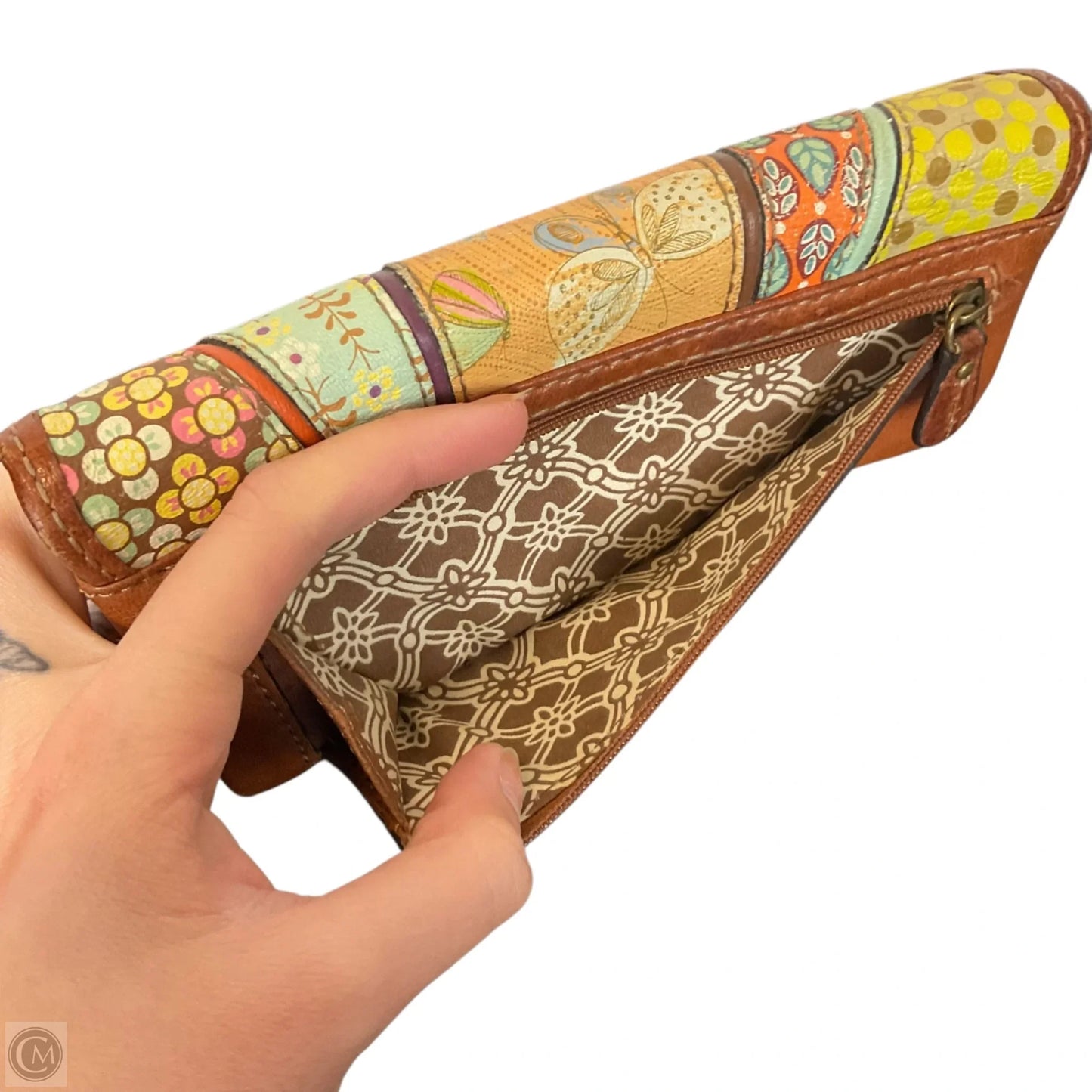 Wallet Leather By Fossil, Size: Medium