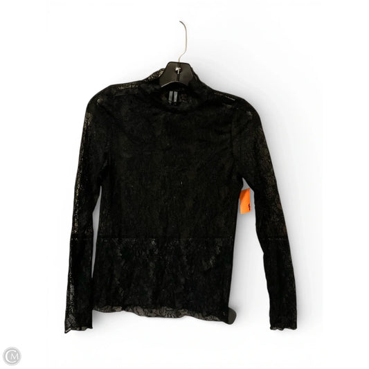 Top Long Sleeve By Anthropologie In Black, Size: M