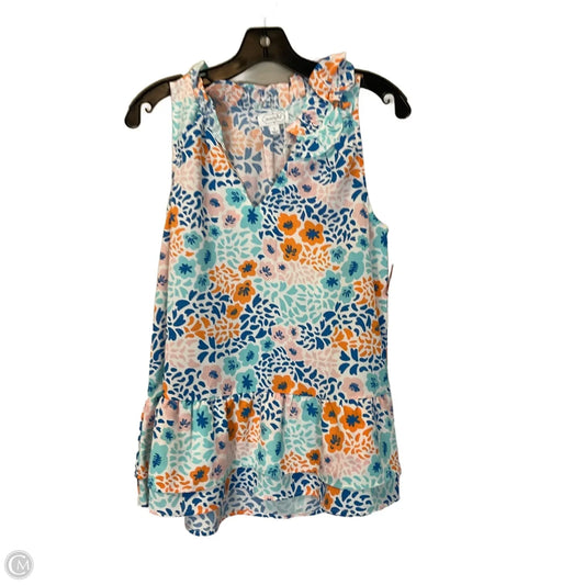 Top Sleeveless By Mudpie In Floral Print, Size: S