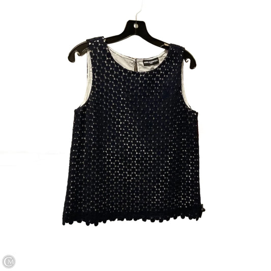 Top Sleeveless Designer By Karl Lagerfeld In Blue, Size: 6
