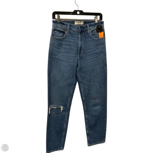 Jeans Straight By Abercrombie And Fitch In Blue Denim, Size: 4