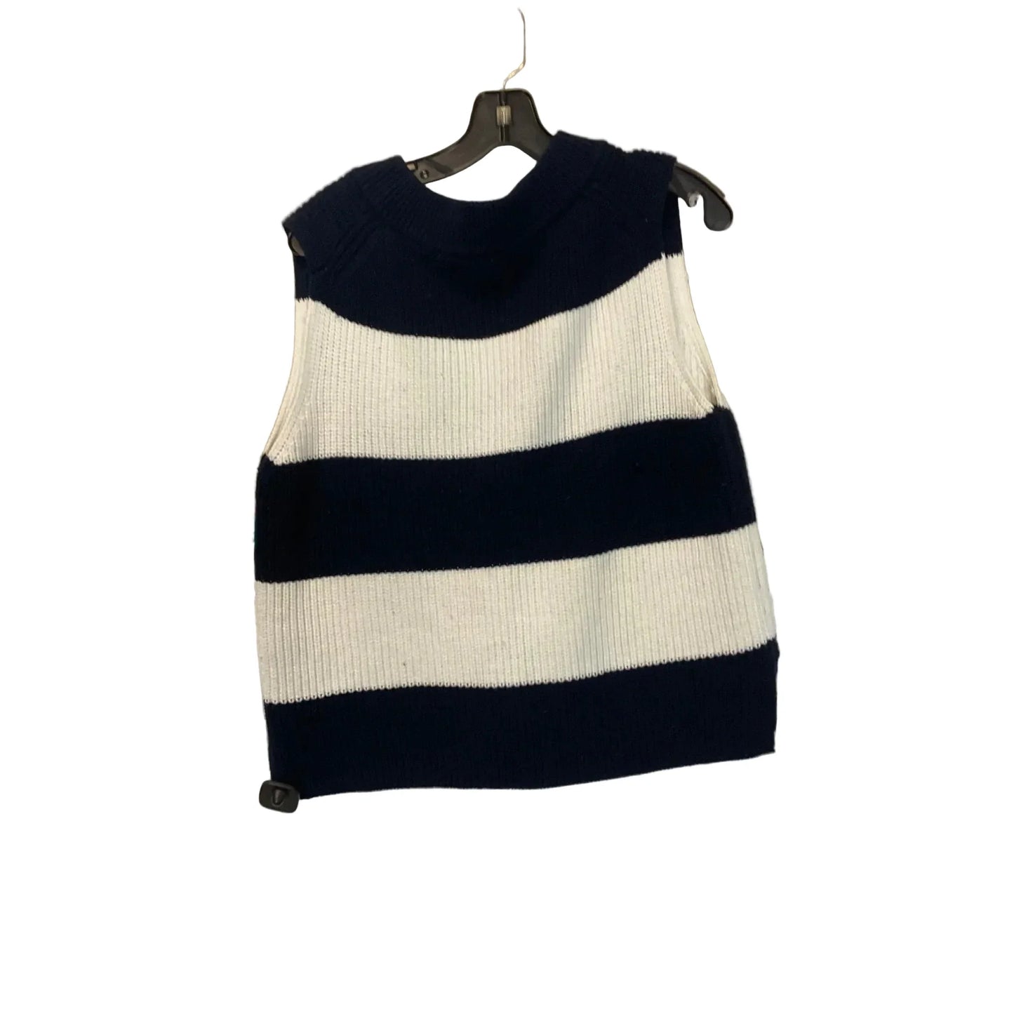 Vest Sweater By Jessica Simpson In Blue & White, Size: Xl