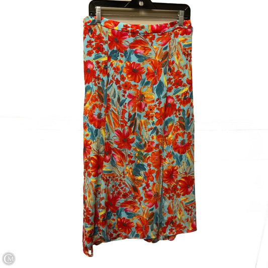 Skirt Maxi By Philosophy In Floral Print, Size: L
