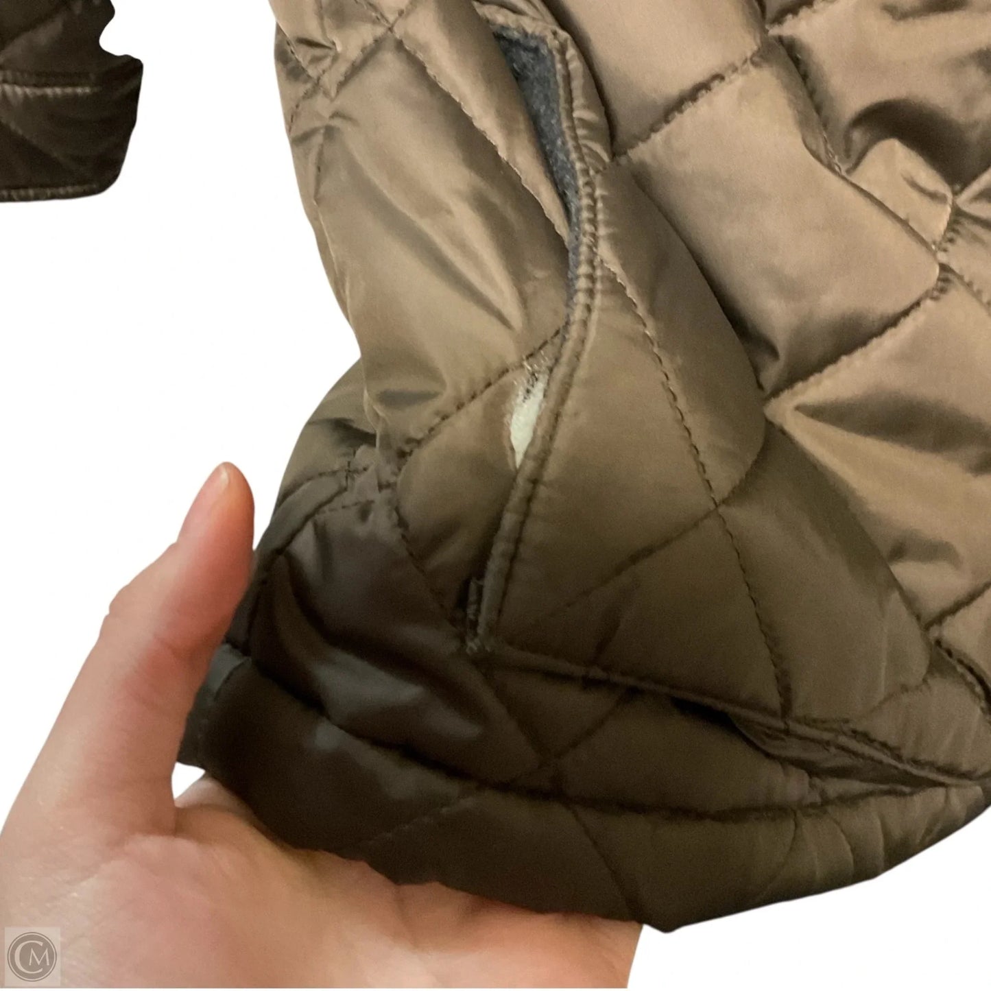 Jacket Puffer & Quilted By Cole-haan In Brown, Size: Xl