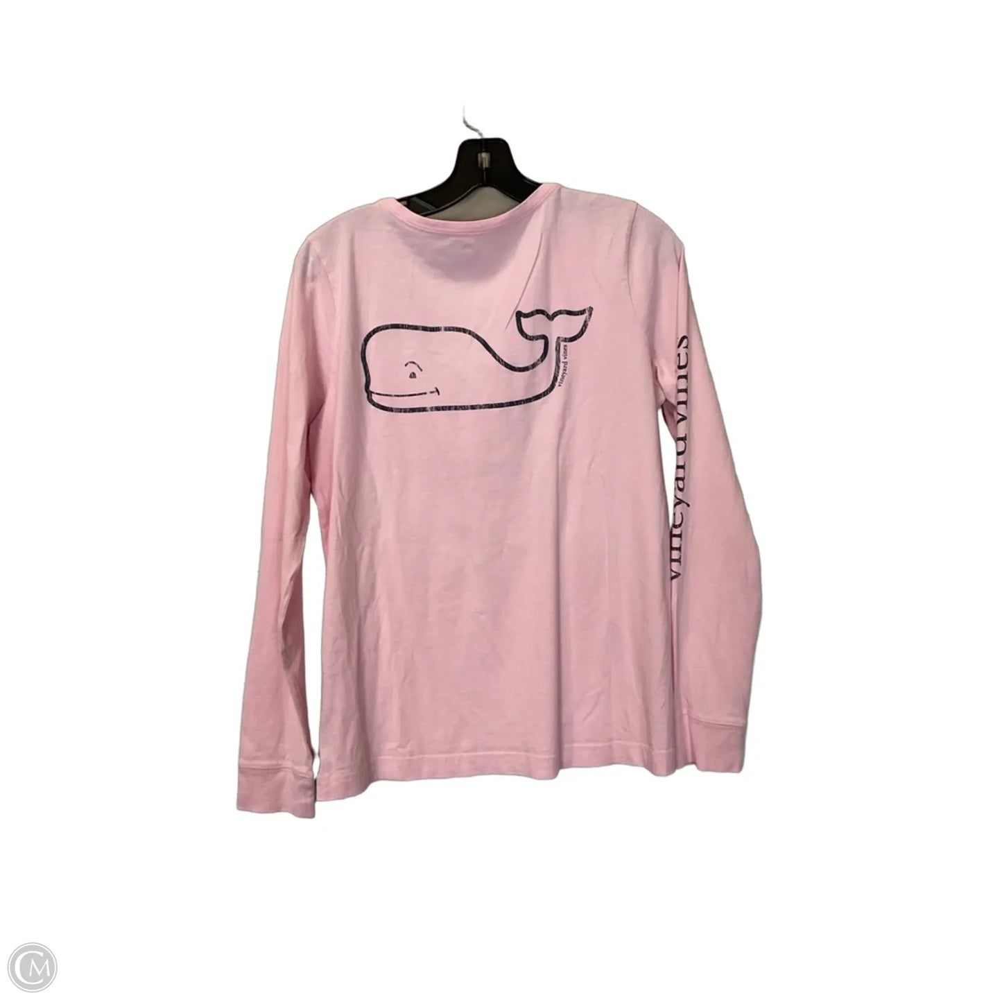 Top Long Sleeve Basic By Vineyard Vines In Pink, Size: M