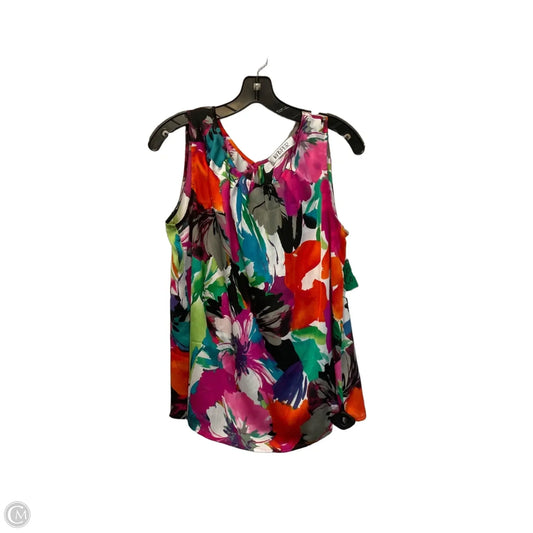 Top Sleeveless By Kasper In Multi-colored, Size: L