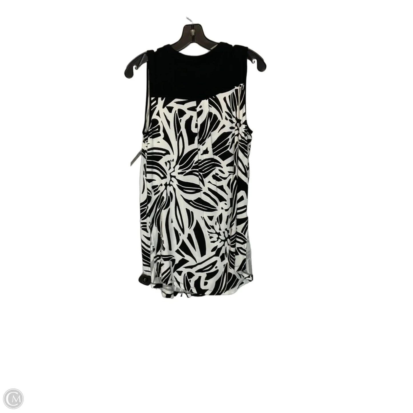 Top Sleeveless Basic By Cable And Gauge In Black & White, Size: L