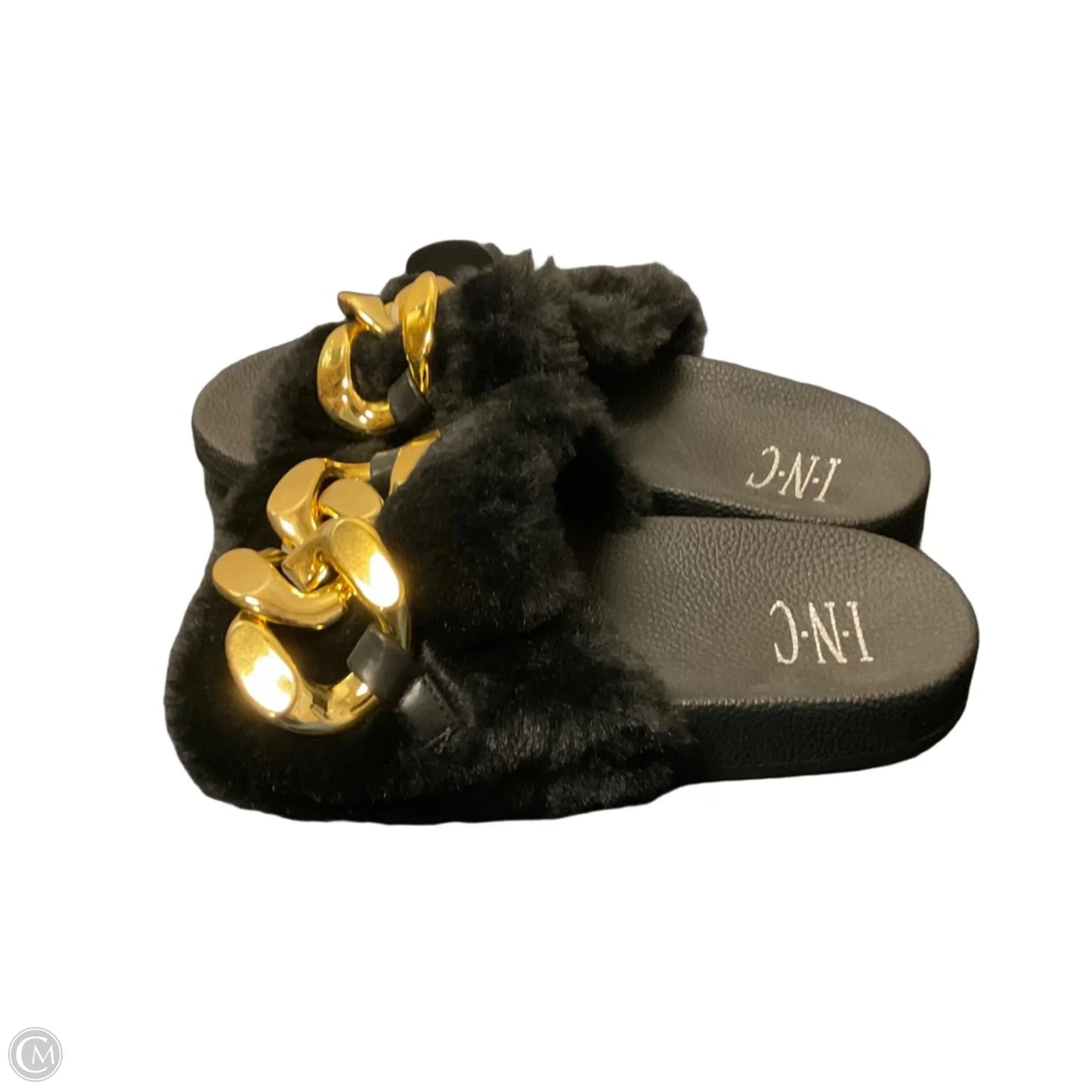 Sandals Flip Flops By Inc In Black, Size: 8