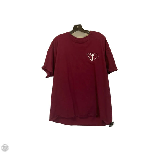 Top Short Sleeve By Under Armour In Red, Size: 2x