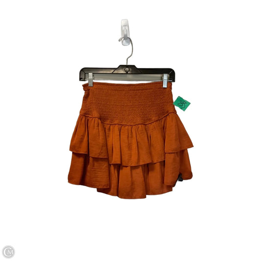 Skirt Mini & Short By Entro In Orange, Size: M