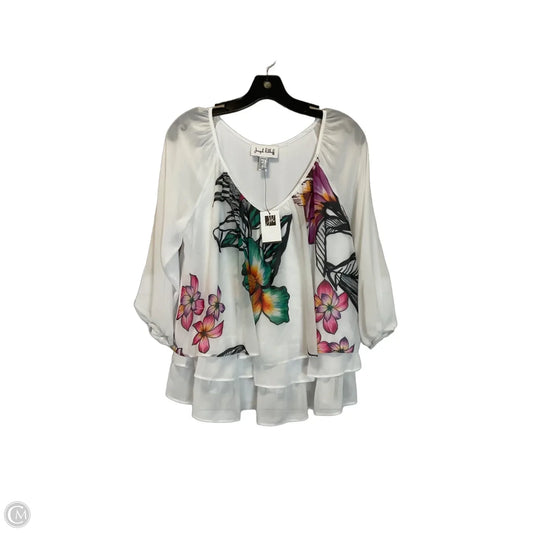 Top Long Sleeve By Joseph Ribkoff In White, Size: 8