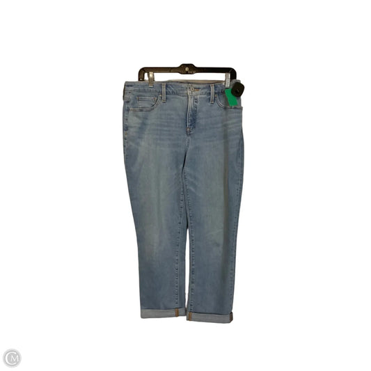 Jeans Straight By Chicos In Blue Denim, Size: 8