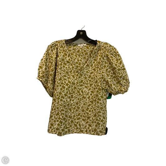 Top Short Sleeve By Madewell In Yellow, Size: Xs