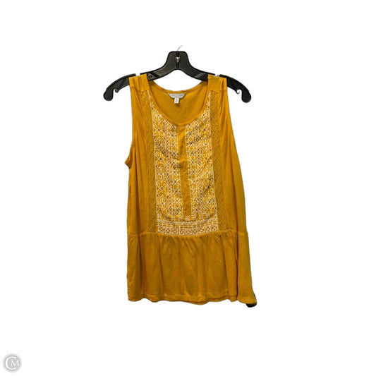 Top Sleeveless By Lucky Brand In Yellow, Size: M