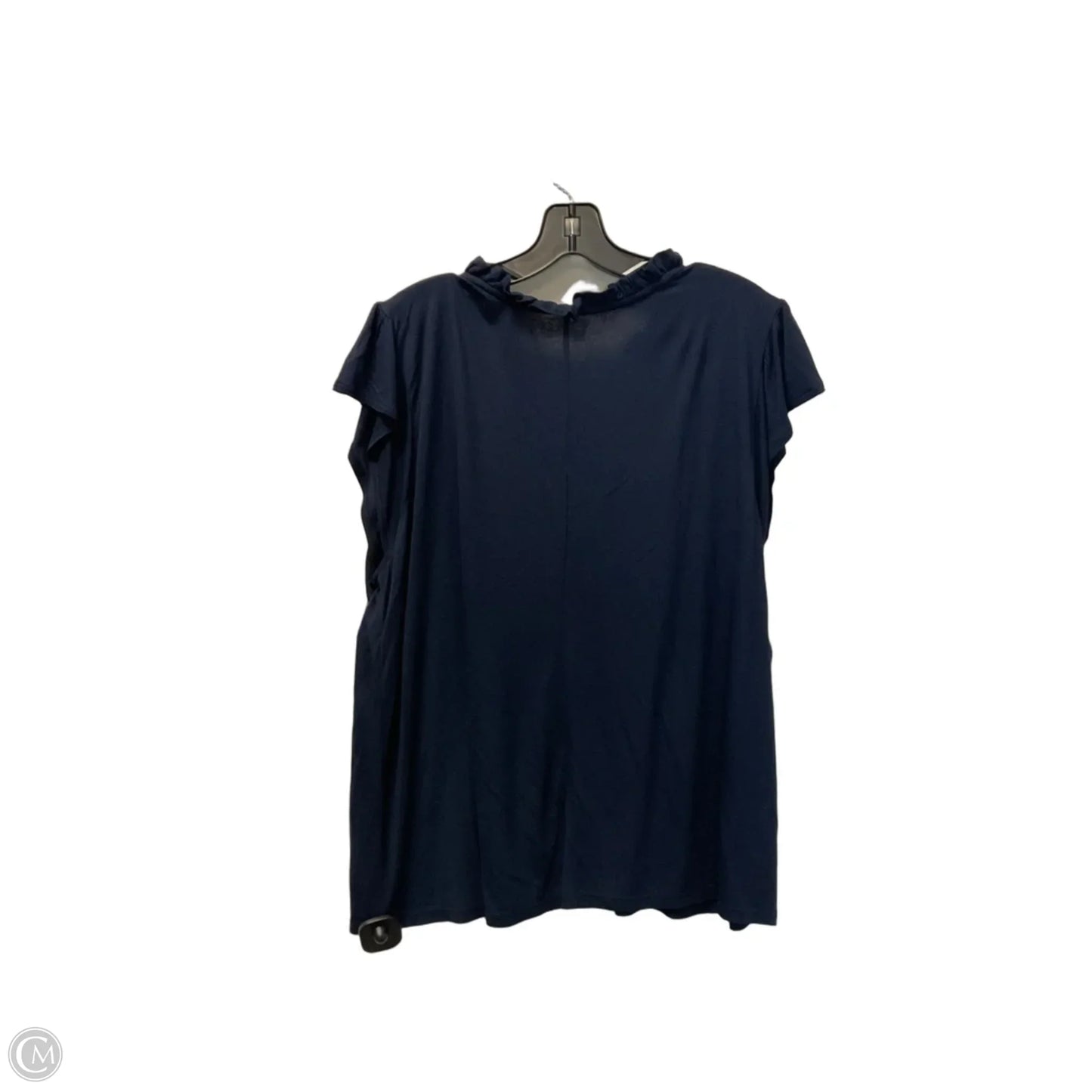 Top Short Sleeve By Loft In Navy, Size: Xl