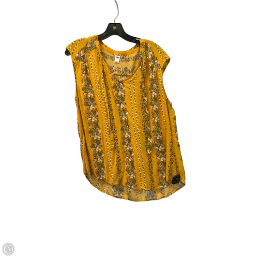Top Sleeveless By Old Navy In Yellow, Size: L
