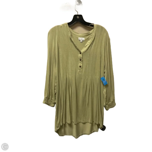 Top Long Sleeve By Wonderly In Green, Size: L