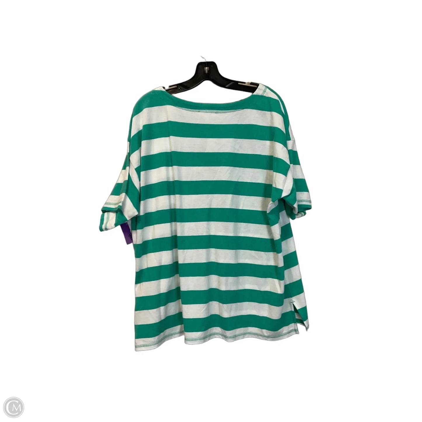 Top Short Sleeve Basic By Talbots In Striped Pattern, Size: 2x