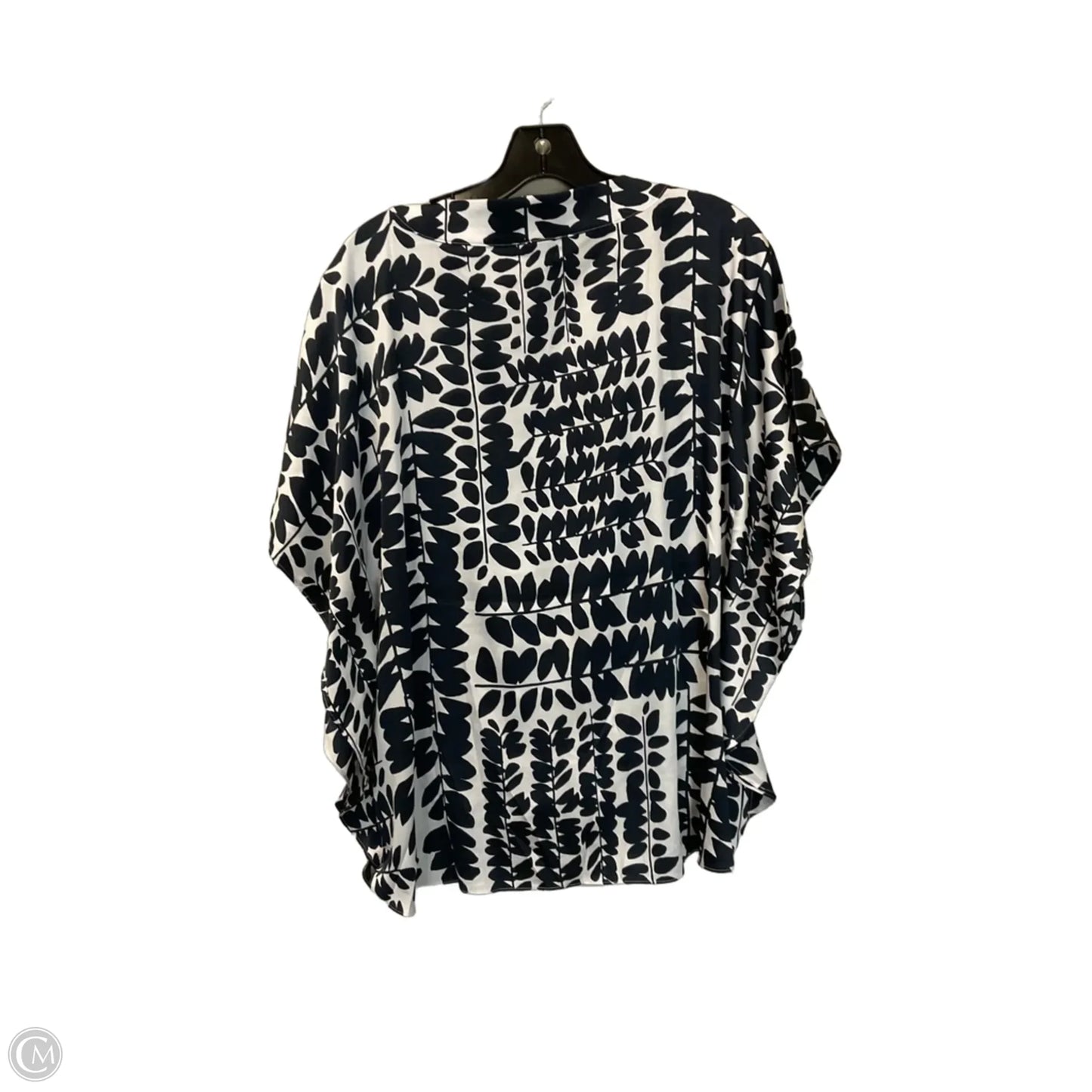Top Short Sleeve By Chicos In Blue & White, Size: 6