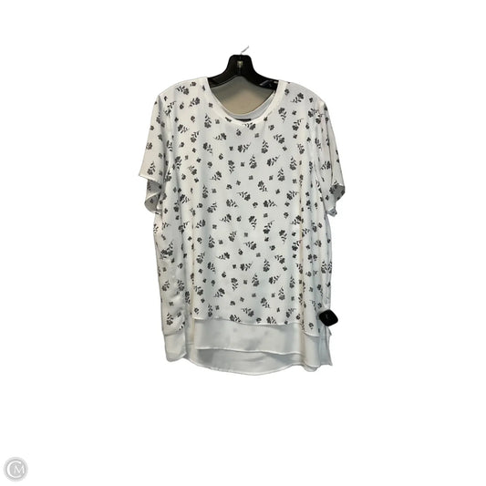 Top Short Sleeve Basic By Hilary Radley In White, Size: Xl