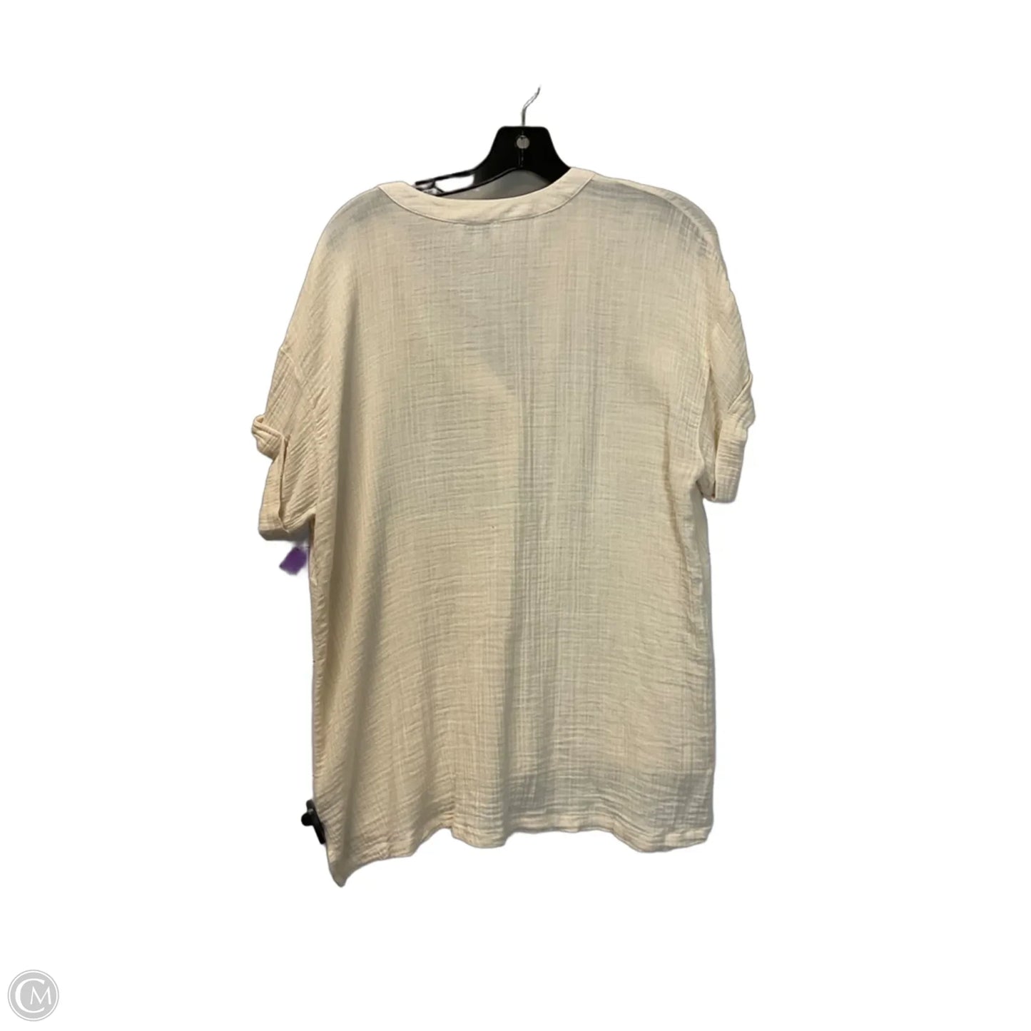 Top Short Sleeve Basic By Wonderly In Beige, Size: L