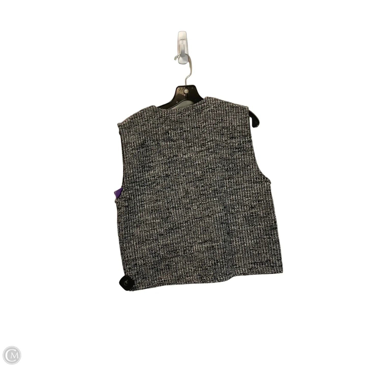 Top Sleeveless By Zara In Black & White, Size: M