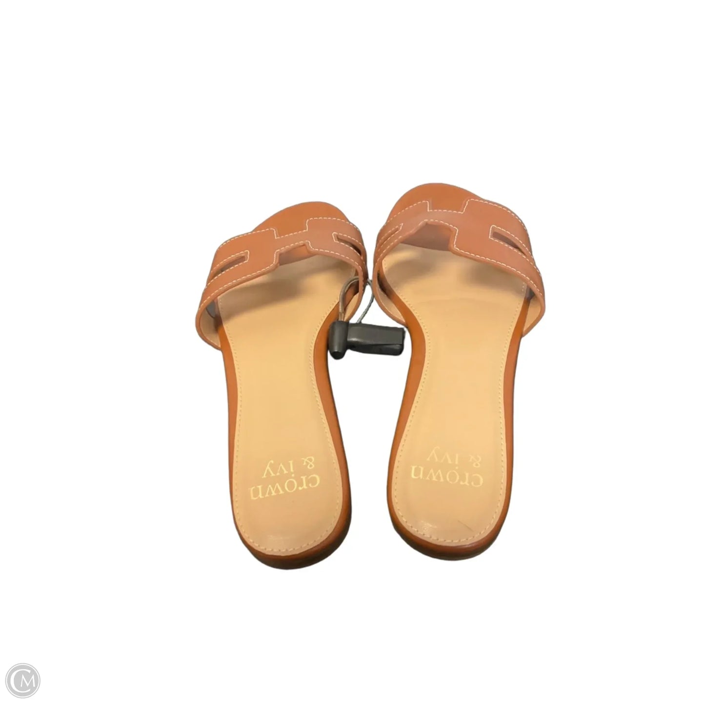 Sandals Flip Flops By Crown And Ivy In Brown, Size: 8.5