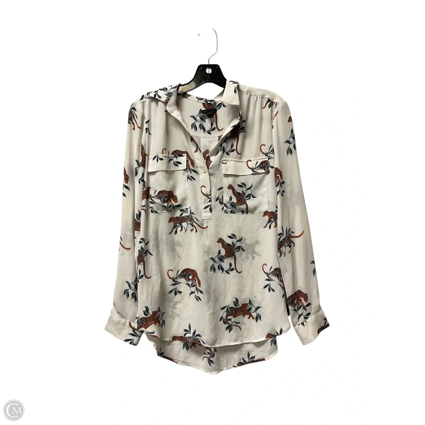 Top Long Sleeve Basic By Ann Taylor In White, Size: S
