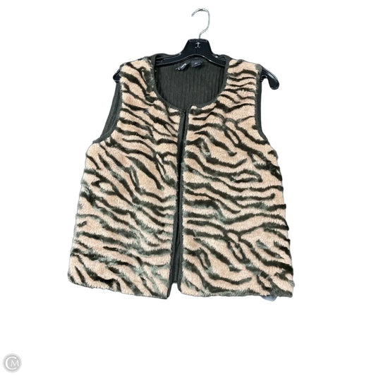 Vest Faux Fur & Sherpa By New Directions In Black, Size: Xl