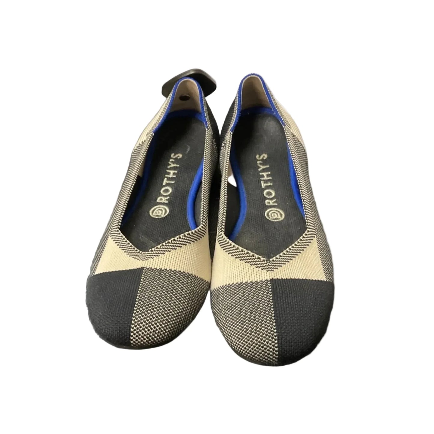 Shoes Flats By Rothys In Black & Cream, Size: 9.5