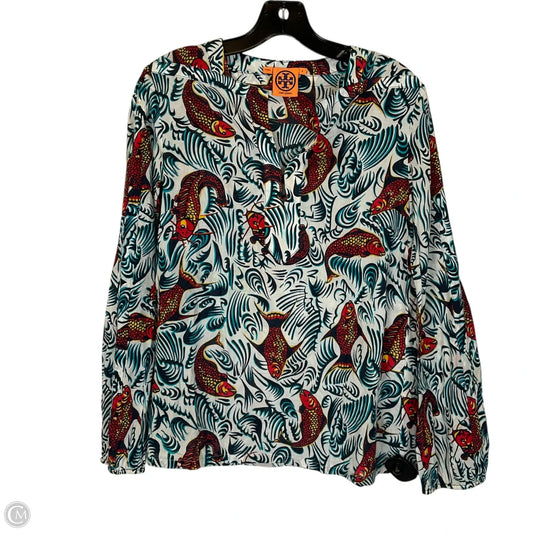 Top Long Sleeve Designer By Tory Burch In Multi-colored, Size: 2