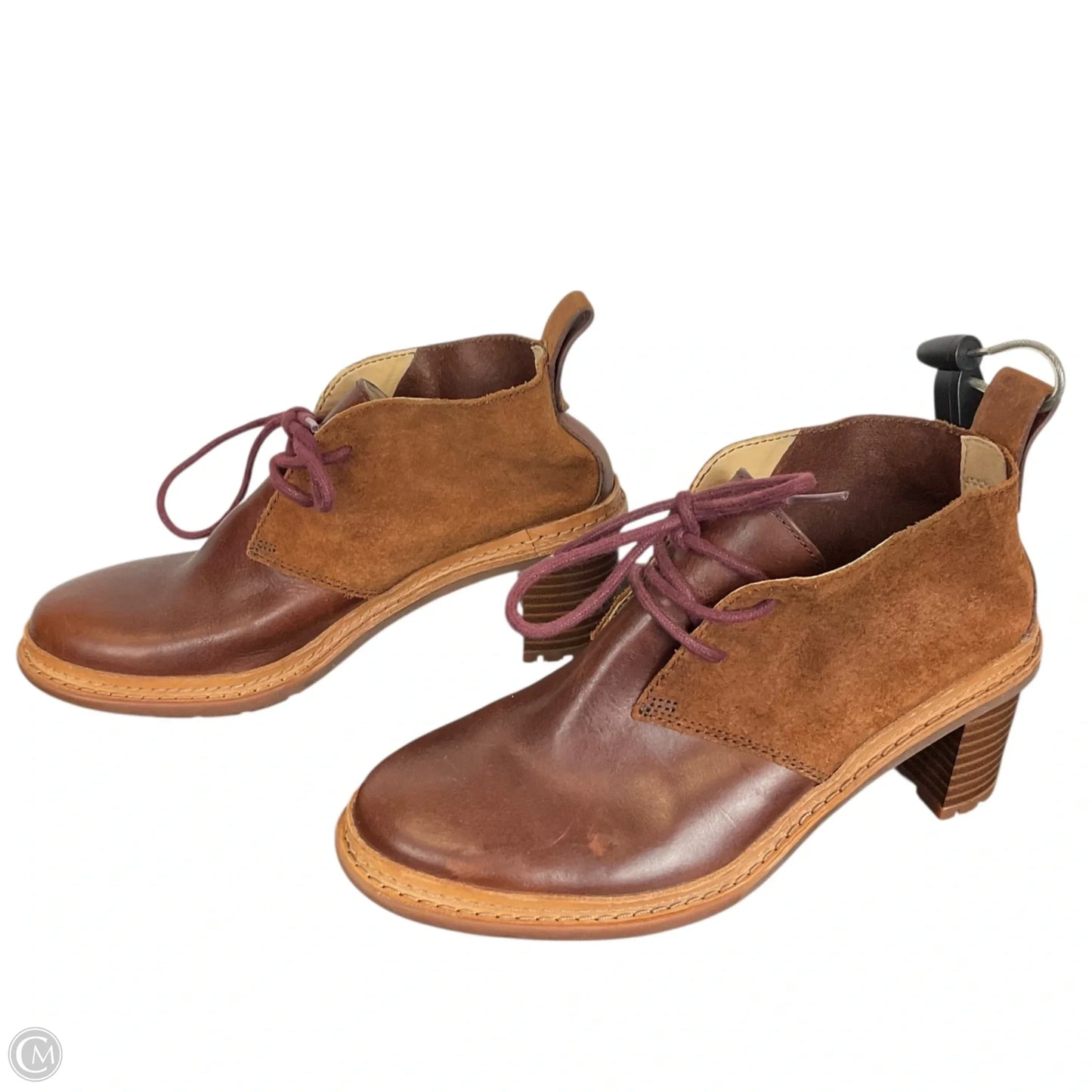 Shoes Heels Block By Clarks In Brown, Size: 6