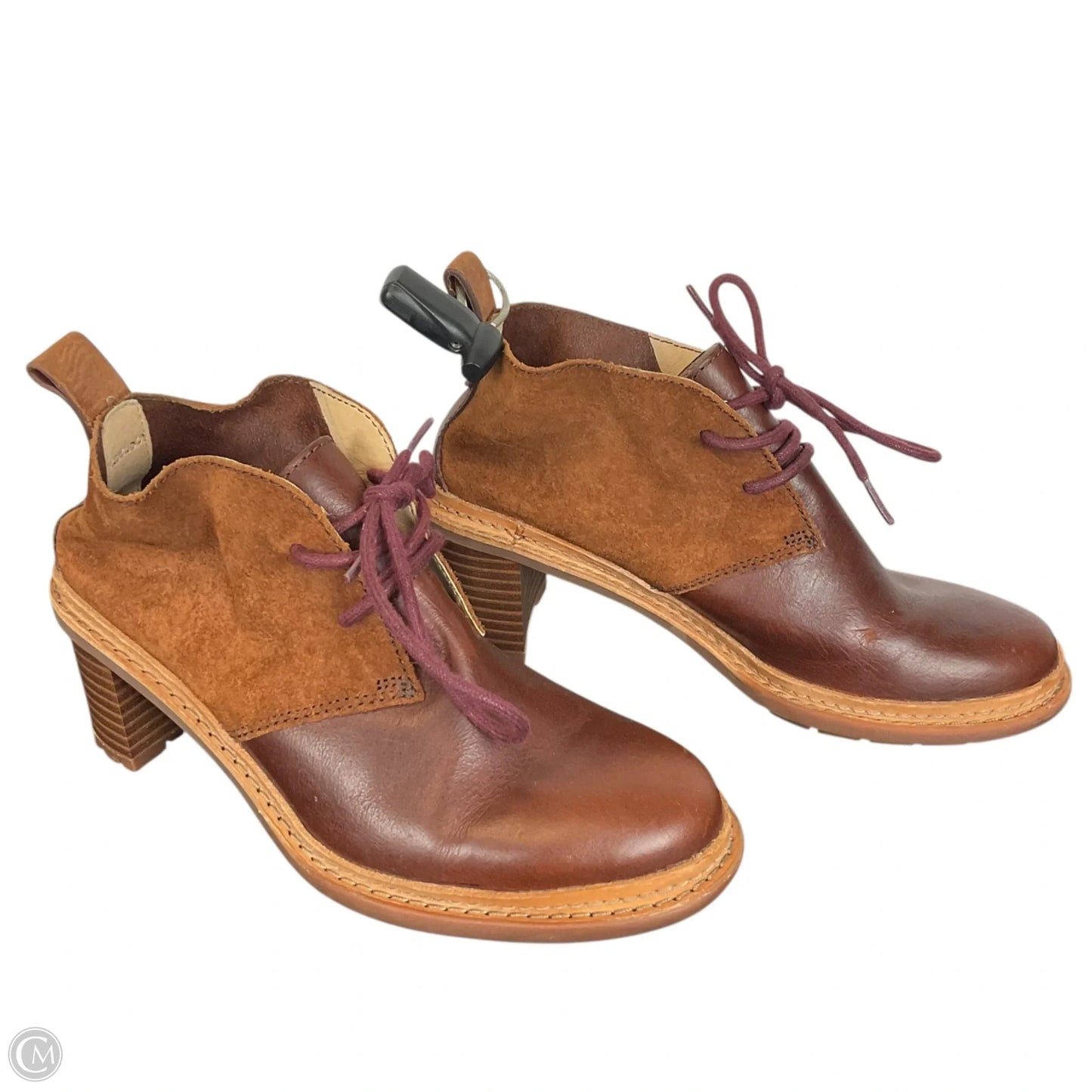 Shoes Heels Block By Clarks In Brown, Size: 6