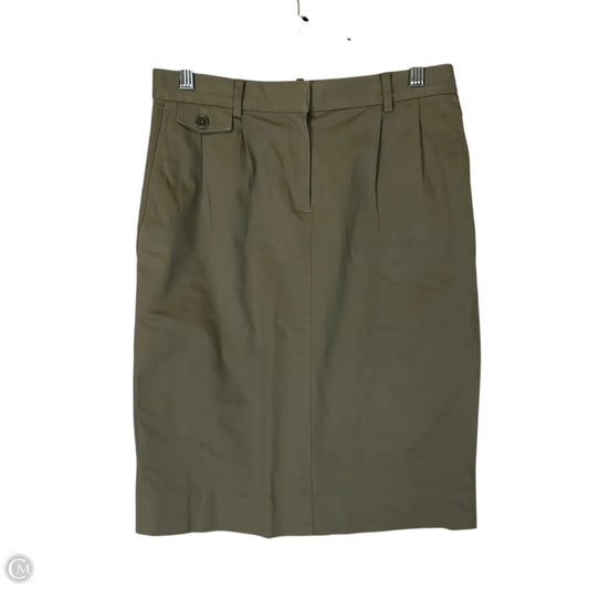 Skirt Midi By Brooks Brothers In Green, Size: 6