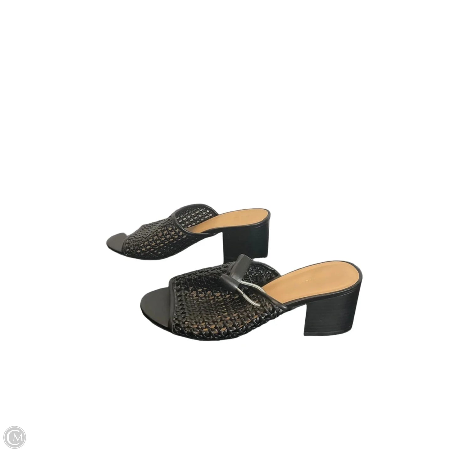 Sandals Heels Block By Ann Taylor In Black, Size: 9