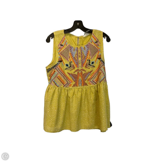 Top Sleeveless By Entro In Yellow, Size: M