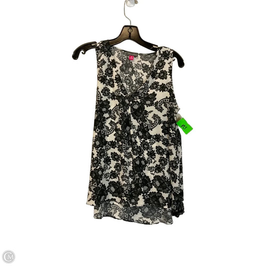 Top Sleeveless By Vince Camuto In Black & White, Size: Xs