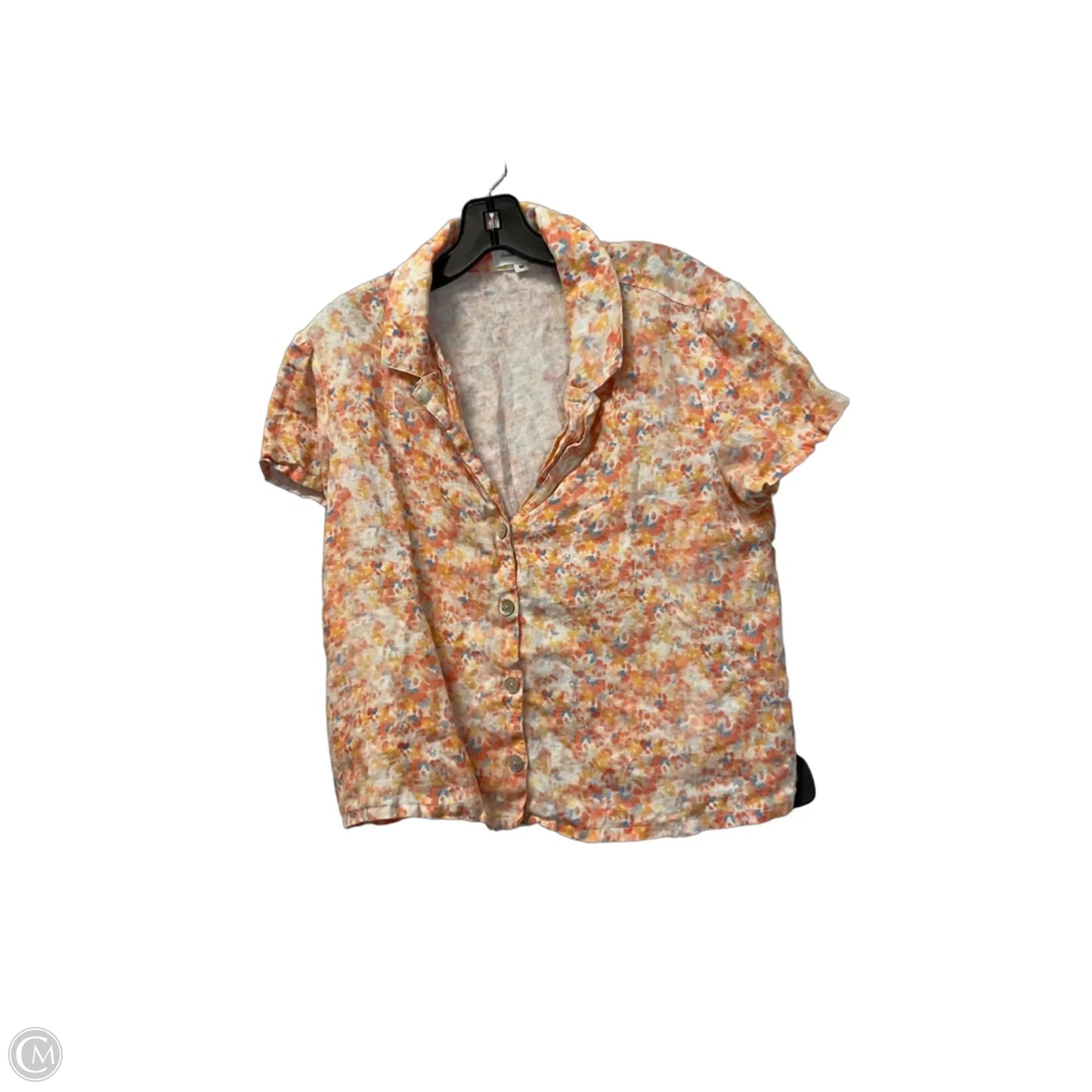 Top Short Sleeve By Cloth & Stone In Orange, Size: M