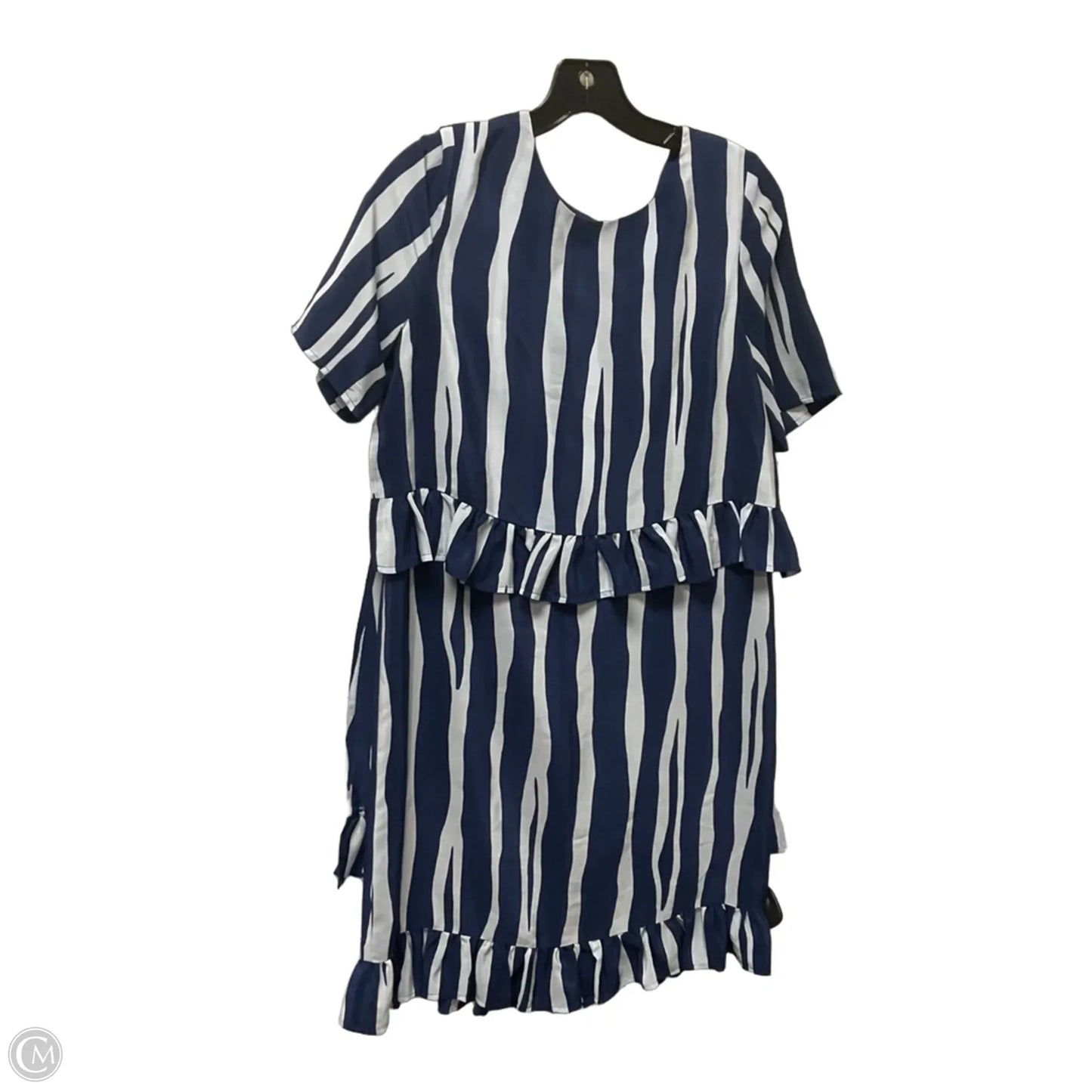 Dress Casual Short By Marie Oliver In Blue & White, Size: Xs