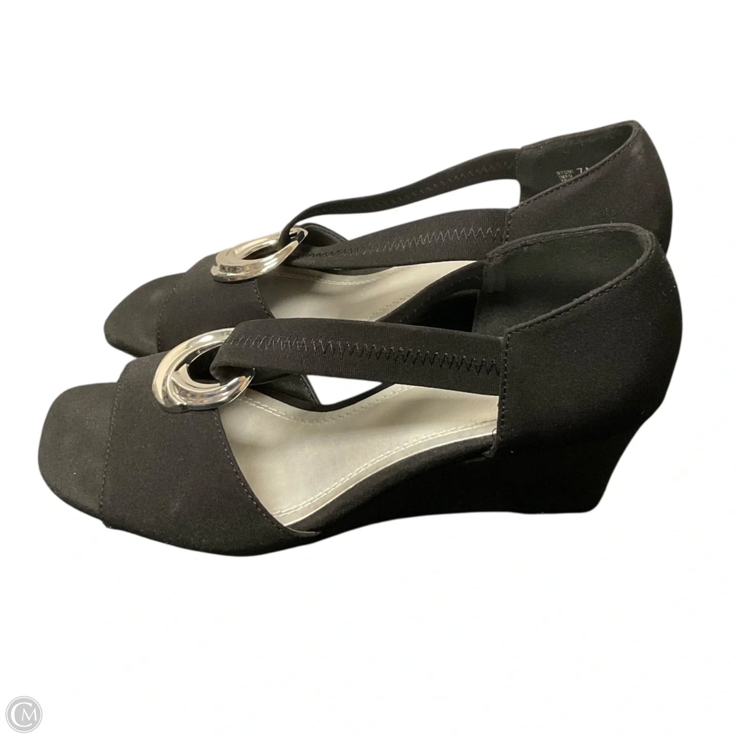 Sandals Heels Wedge By Impo In Black, Size: 7