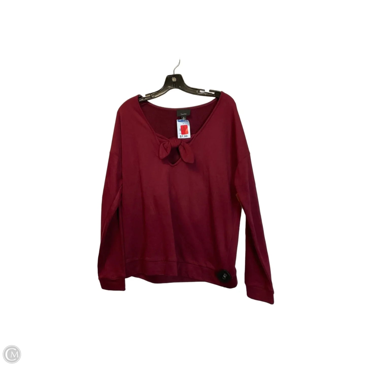 Top Long Sleeve By Lumiere In Red, Size: M